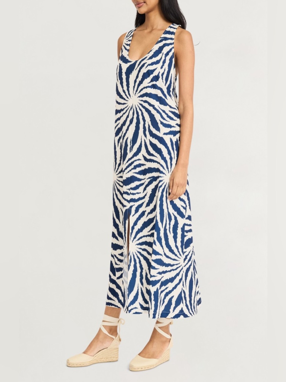 The good journey blue and white maxi dress